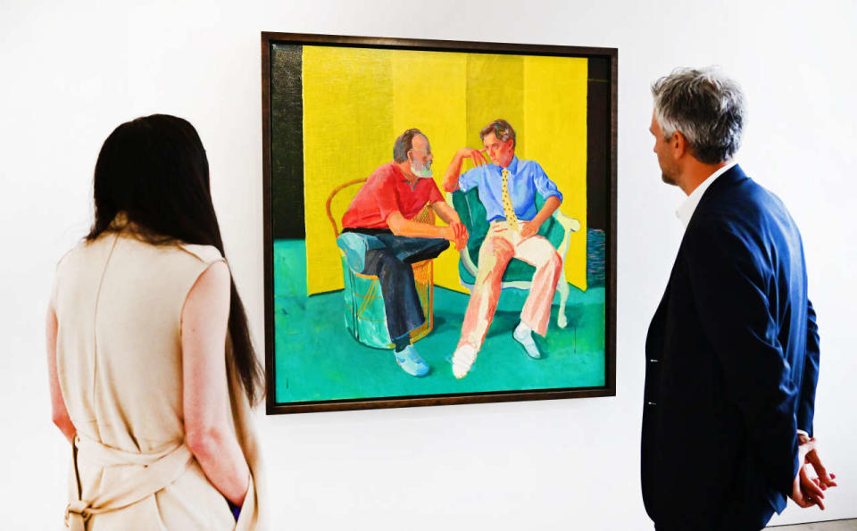 Le tableau «&nbsp;The Conversation&nbsp;» de David Hockney fait partie des œuvres de la collection de Paul Allen.