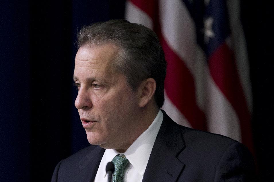 National Economic Council Director Gene Sperling, speaks about privacy at the Eisenhower Executive Office Building in Washington, Thursday, February 23, 2012. (AP Photo/Manuel Balce Ceneta)