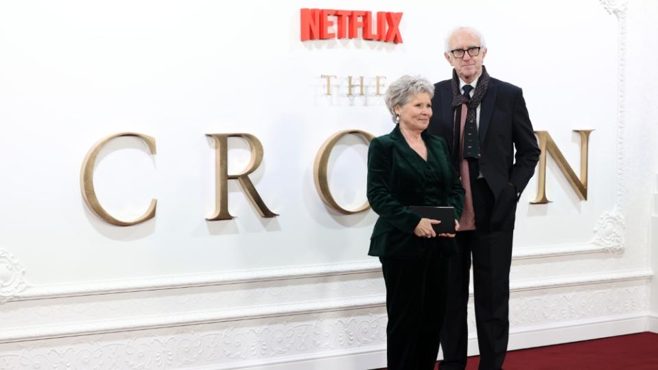 Imelda Staunton, Jonathan Pryce attend "The Crown" Finale Celebration at The Royal Festival Hall on December 05, 2023 in London, England