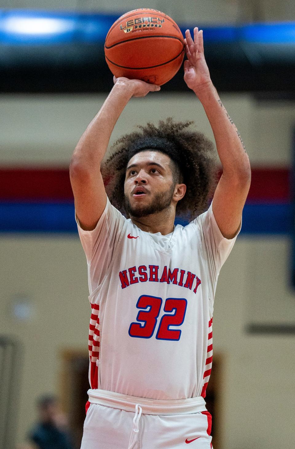 Neshaminy's Nate Townsend (32) shoots a free throw against Council Rock South.