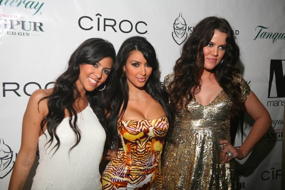 Kourtney, Kim and Khloe at New Years Eve 2008 at Mansion hosted by Kim Kardashian. Photo Credit: A. Gilbert / PR Photos