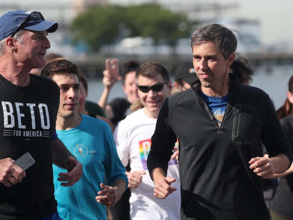 On the three year anniversary of the Pulse nightclub shooting in Orlando, presidential candidate Beto O’Rourke has unveiled a sweeping plan that he says will protect LGBT+ rights in the United States and around the globe.The 2020 Democratic presidential candidate announced his new plan while on a campaign jog with dozens of supporters along New York City’s Hudson River Greenway, stopping in front of the LGBT memorial commissioned in honour of the shooting that left those 49 people dead at the Florida gay nightclub.“It’s important, in the midst of an administration that has distinguished itself by its intolerance, and its hatred, and a rise in hate crimes each one of the last three years, that we call to mind the heroic struggle that New York has represented for this entire country — and take action,” Mr O’Rourke said.Mr O’Rourke’s plan calls for a broad effort to protect the lives of those in the LGBT+ community, which he described as particularly vulnerable due to a lack of protections and access to justice in communities across the United States. He pledged to lead an international effort to ratify a global treaty aimed at protecting the gay community from persecution.Among other things, his plan calls for a reversal of Donald Trump’s contentious transgender military ban, for providing healthcare protections for the LGBT+ community, and legal protections for those in the immigrant community. It also calls for a ban on conversion therapy, and for passage of the Equality Act that would add “sexual orientation” and “gender identity” as protected classes of people under federal law.Mr O'Rourke would also reverse a policy allowing federally funded adoption agencies to reject gay parents, as well as ending policies that greatly restrict gay men from donating blood. He also called for measures to protect transgender women from violence.Citing his home state of Texas as an example, the former congressman said that a lack of equity for members of America’s gay community has a ripple effect that impacts some of the most vulnerable people in the US: children.“In my home state of Texas, it is perfectly legal to fire you based on your sexual orientation. In my home state, where there are tens of thousands of kids in the foster care system, you can legally be too gay to be able to adopt one of them,” Mr O’Rourke said. “The Equality Act will put an end to that and make sure that we have full civil rights for everyone.”In addition to being on the three year anniversary of the Pulse shooting, Mr O’Rourke’s new plan comes as the US celebrates Pride Month, and the 50th anniversary of the Stonewall Riots that broke out just blocks from where the presidential candidate was speaking and are widely heralded as one of the most important events leading to the gay liberation movement.If Mr O’Rourke hopes to have an opportunity to try and put some of those plans into place as president, he has some heavy competition to overcome first.While his 2018 Senate run propelled him to the national attention with his strong showing as a Democrat taking on a Republican incumbent in Texas, a state that hasn’t voted blue in decades, Mr O’Rourke has had less success since his announcement for president.Mr O’Rourke trails far below Democratic front-runner Joe Biden in aggregates of national polls, and has attracted just 3.7 per cent support. That puts him in roughly sixth place in the crowded Democratic field that has, by some counts, 24 presidential contenders.At his campaign event in New York, after speaking to a crowded gaggle of reporters and a two mile run, Mr O’Rourke took photos with eager supporters in their jogging gear.One teenage supporter with long hair thanked him and said he would be excited to have “an artist” in the White House, in a nod to the candidate’s days playing in a punk band. Another thanked him “for running” for president, eliciting a cheeky “Thank you for running” in return.Sofia Aluma, a 27-year-old project manager at IBM, was among those in the line, and said she’s attracted to Mr O’Rourke’s “charisma” as a candidate. A native Texan, Ms Aluma described the kind of support he has already shown himself able to inspire, and how that could help him overcome the long odds to become president.“I caught the Beto fever when he was in the Senate race,” she said. “I loved seeing how energized all my friends were. People that have never been interested in politics, or thought of even registering to vote were volunteering for him, phonebanking. So, the fact that he could do that in such a red state was really inspirational — seeing that charisma, that magic that you really need on a campaign trail.”“I was upset that he lost the Senate race, but I knew that meant that he could run for president, and I’m glad he’s out here,” she said. “I really appreciate the charisma that he brings, and I think he’s genuine.”