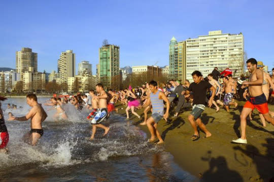 Polar Bear Plunge at English Bay, Vancouver