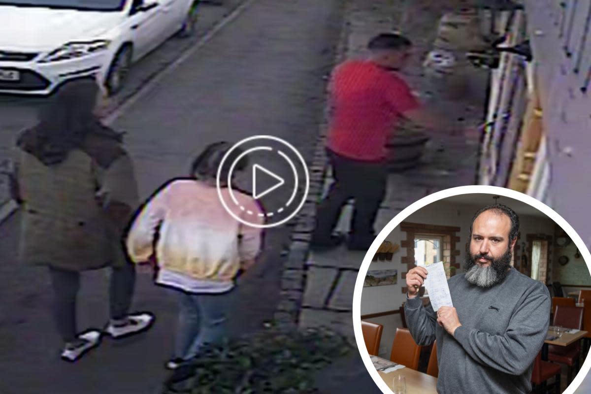 CCTV images released by police after the dine-and-dash at Ciao Eatalia <i>(Image: Wiltshire Police/SWNS)</i>