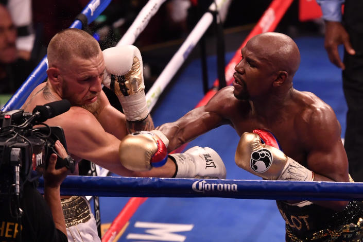 Mayweather vs. McGregor. (Photo by Jeff Bottari/Zuffa LLC/Zuffa LLC via Getty Images)