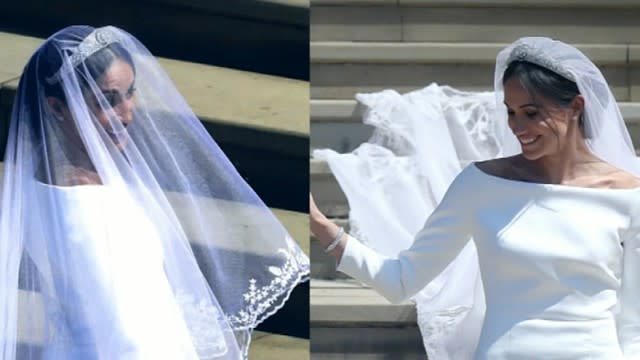 The Duchess of Sussex rocked a white design from the French fashion house for the third time.