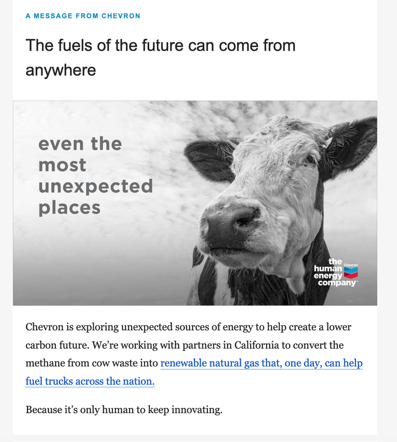 An ad that ran in Axios Generate on October 24.