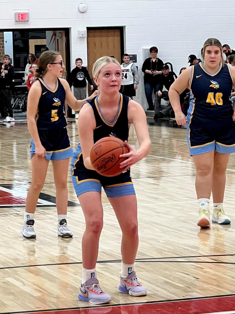 River Valley's Lexie Hecker shoots a free throw last year at Pleasant.