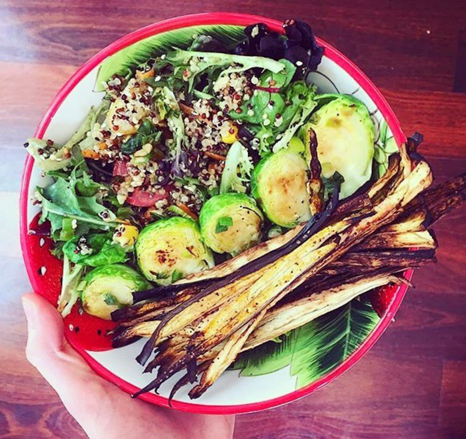 <p>Aubergines as carbs isn’t too surprising given that 2016 was the year of courgetti. Bring it on. [Photo: Instagram/eggplant_diaries] </p>