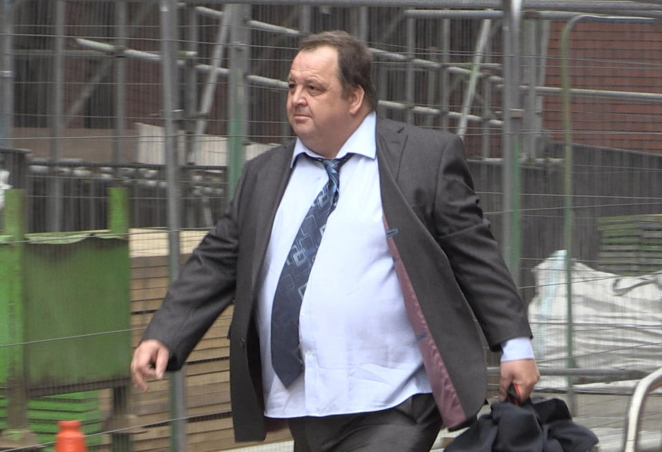 Alex Kear arriving at Leeds Crown Court to be sentenced. (PA)