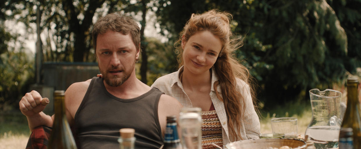 (L-R): James McAvoy as Paddy and Aisling Franciosi as Ciara in <i>Speak No Evil</i>.<span class="copyright">Universal Pictures</span>