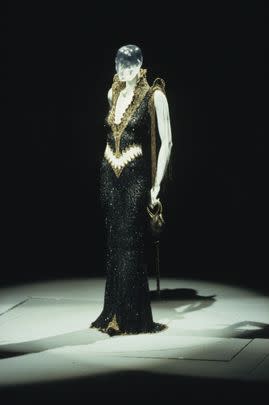 For a bit of context, when the dress was presented in McQueen’s autumn/winter 1999 Givenchy Haute Couture collection, it was only ever shown on a mannequin. And after that, it was moved straight into the Givenchy archive.