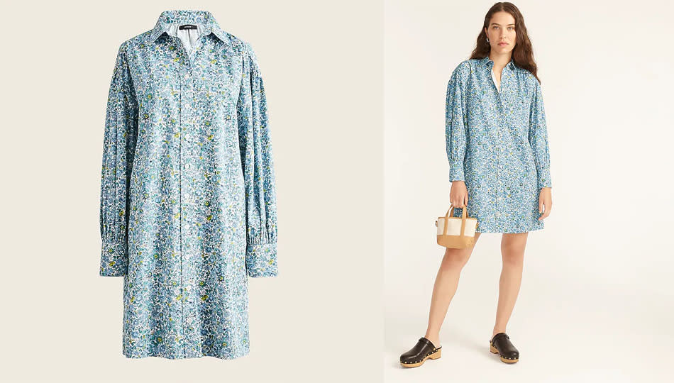 J Crew's flirty shirt dress is on sale. (Photo: J. Crew)