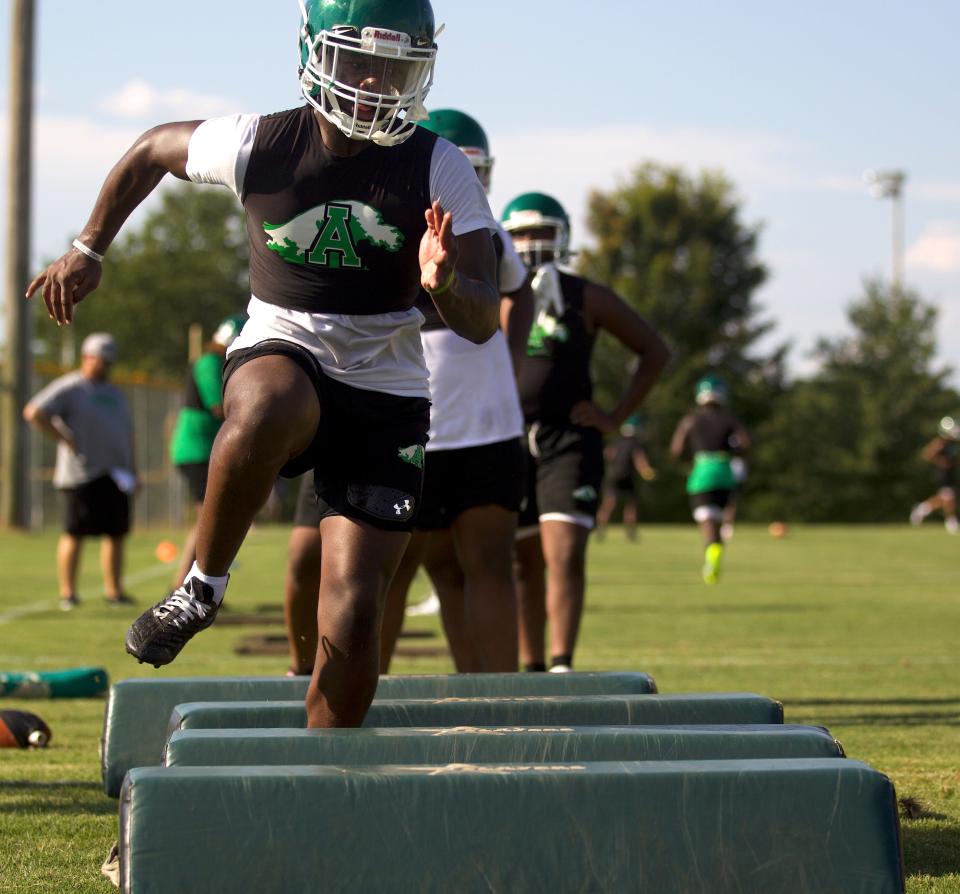 The Ashbrook High football team had its first practice of the 2023 high school football season on Monday, July 31, 2023 in Gastonia. (Syndication: Gaston Gazette)