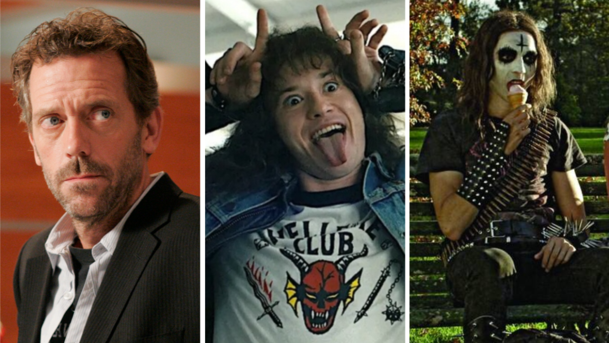  Photos of Dr House, Eddie Munson from Stranger Things and Brodie from Deathgasm 