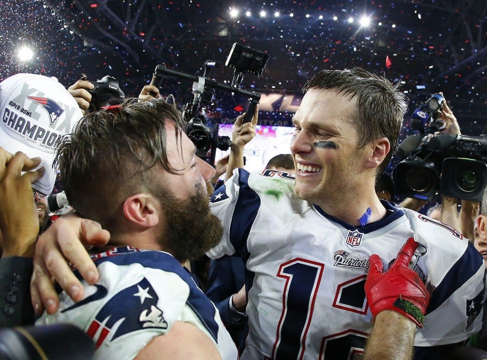 Tom Brady Julian Edelman super bowl XLIX