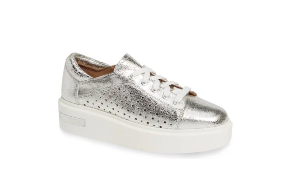 Linea Paolo Kendra Platform Sneaker, silver sneakers