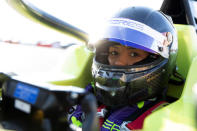 Naomi Schiff prepares for a test drive during a media day ahead of the inaugural season of the women-only racing series 'W Series' at the Lausitzring in Schipkau, Germany, April 16, 2019. REUTERS/Axel Schmidt