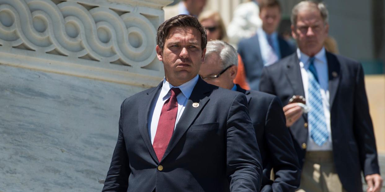 Ron DeSantis leaves the Capitol in July 2014