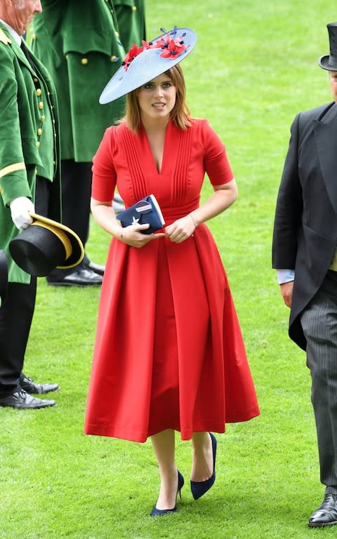 Princess Eugenie wearing Preen in 2017 - Credit: WireImage