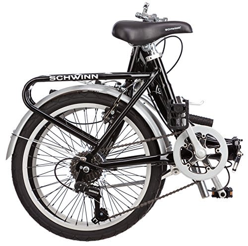 3) Loop Adult Folding Bike, 20-Inch Wheels, Rear Carry Rack, Black