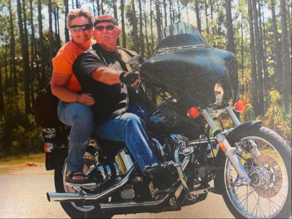 Tiffany Davis, the daughter of Robert and Lauri Rogers, said ‘they were the sweetest people and loved to ride their motorcycles.’ The couple died of COVID-19 July 30.