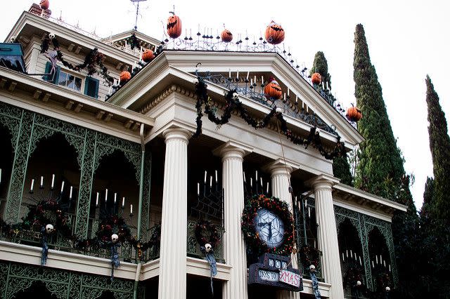 13) Disney has decked the halls of the Haunted Mansion for the holidays from September to January.