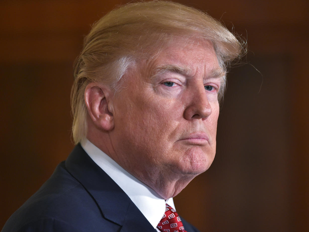 Trump holds a press conference in the East Room of the White House: Mandel Ngan/Getty