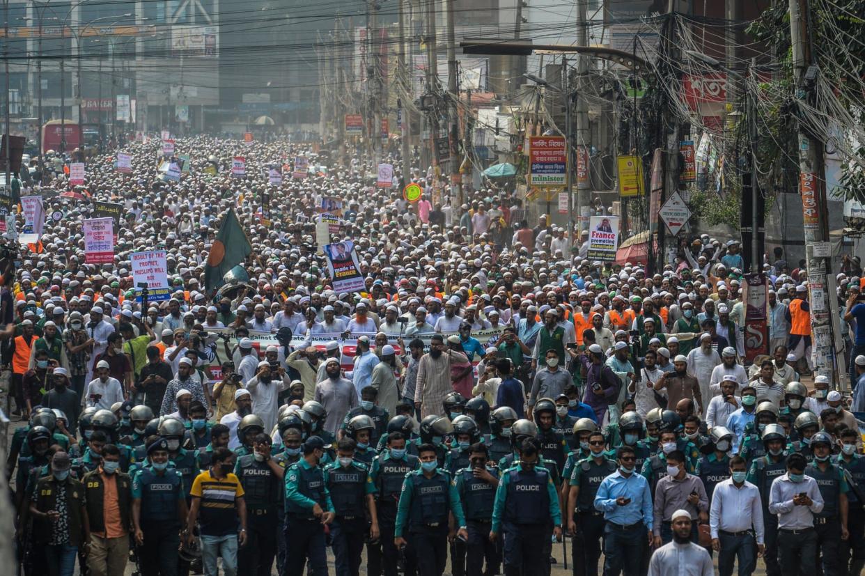 Manifestation à Dacca.  - Munir Uz Zaman