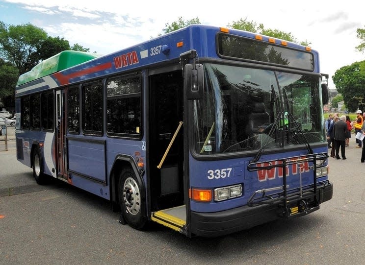 A WRTA bus in Worcester.