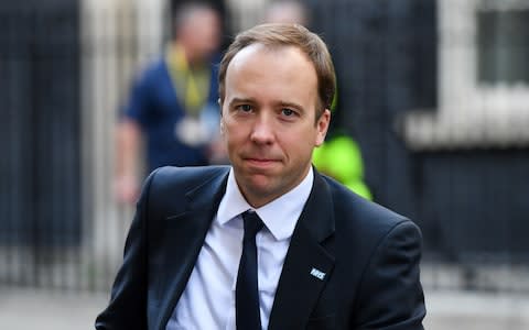 Matt Hancock will have to decide how to spend the NHS's £20bn extra a year 'birthday present' - Credit: Bloomberg