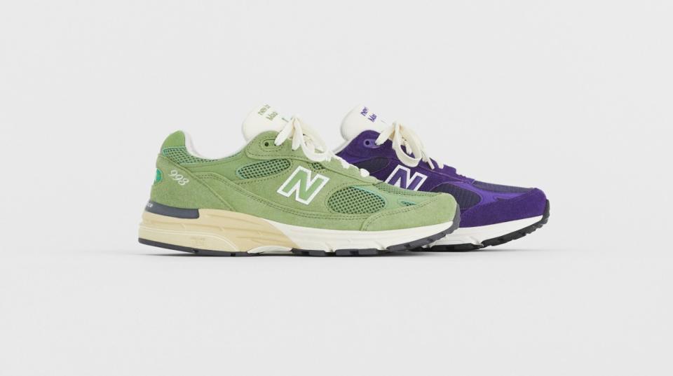 <p>New Balance</p><p>The third drop will happen in Late April, introducing the New Balance 993 to the Seasonal line with an array of new colors. Additionally, the New Balance 990v6 is outfitted in a deconstructed camouflage. </p><p>The third drop adds a selection of new, running heritage-inspired apparel silhouettes, including a classic singlet and shorts outfitted in mesh and a work shirt, cropped tank top, and track pants featured in classic nylon. Additionally, a graphic tee featuring the stacked New Balance word mark logo appears in two new colorways. </p>  