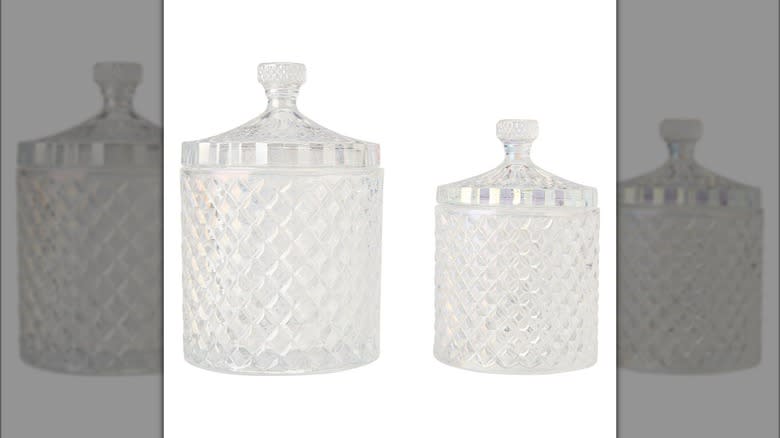 Textured Apothecary Glass Jars