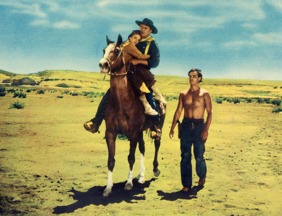 From left: Natalie Wood, John Wayne and Jeffrey Hunter in ‘The Searchers,’ 1956/Everett Collection