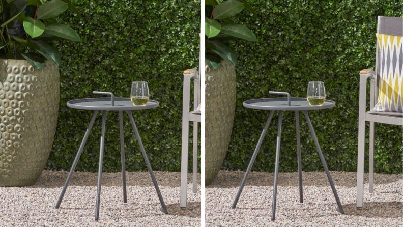 Often overlooked, a side table can be essential to an outdoor space.