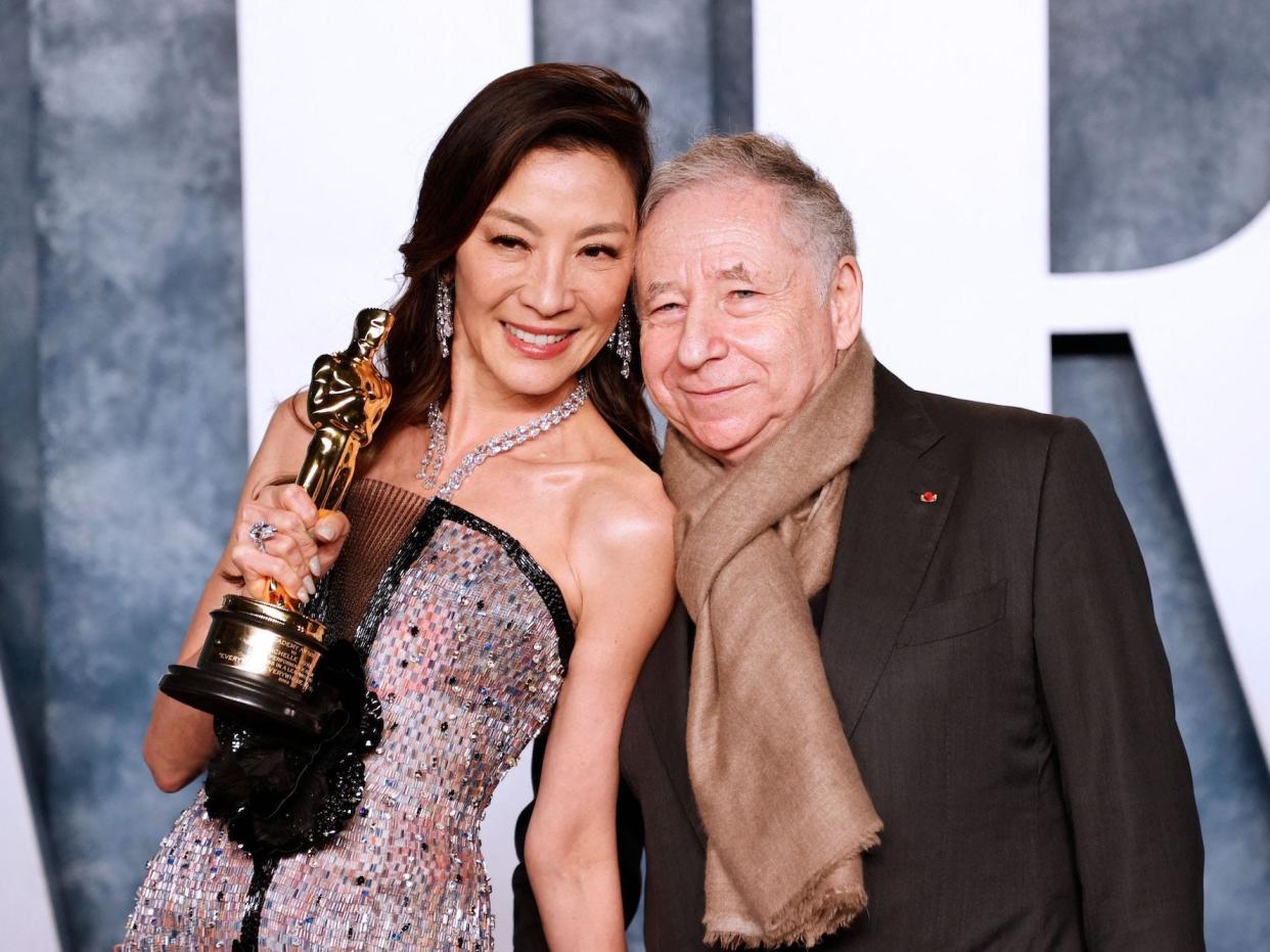 Michelle Yeoh and Jean Todt at the Oscars 2023.