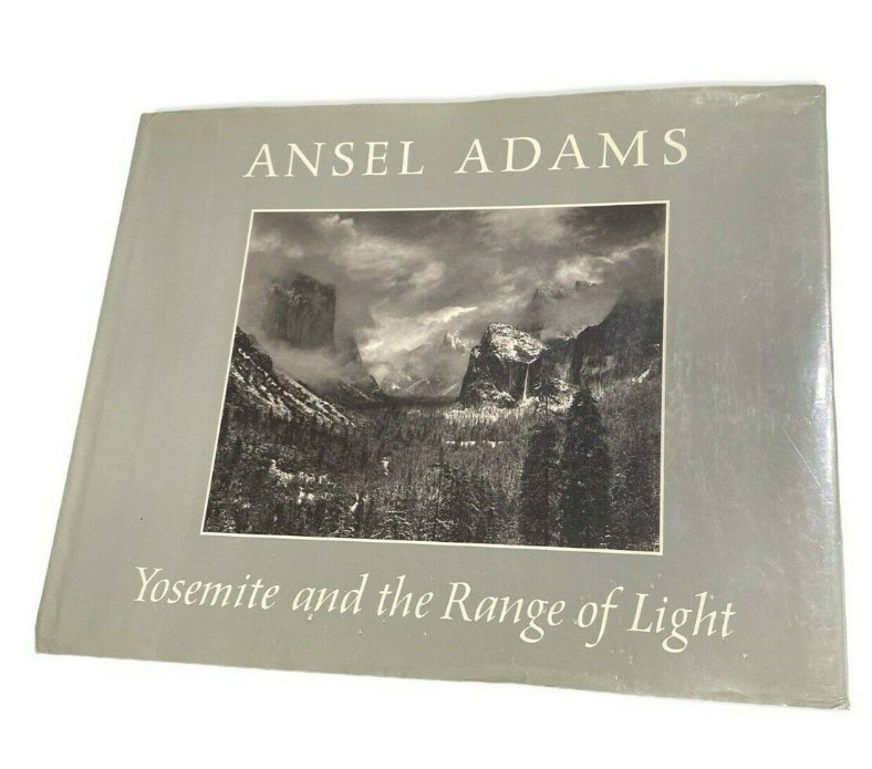 Close-up of Ansel Adams's "Yosemite and the Range of Light" book cover