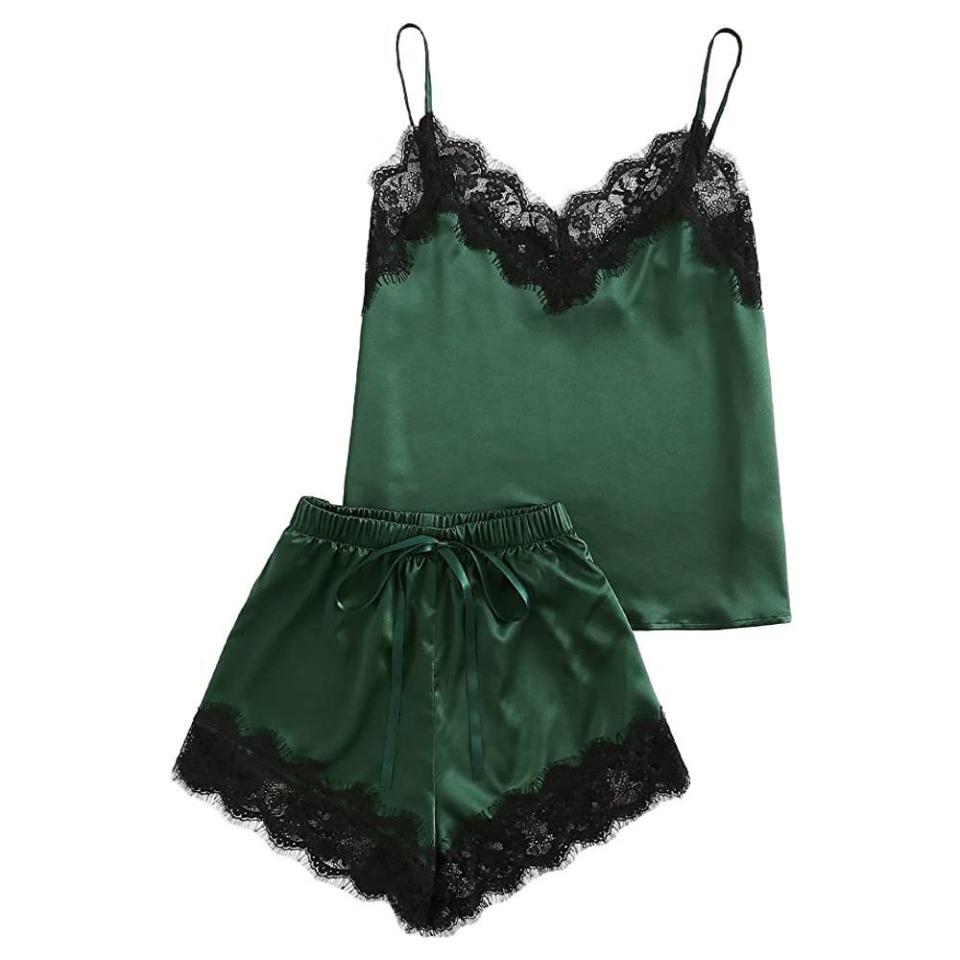 Lace Satin Sleepwear Set