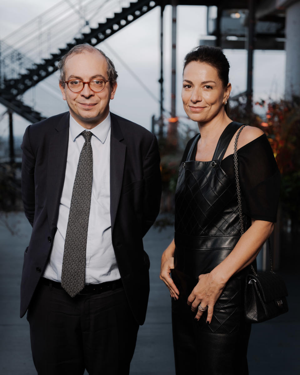 Laurent Le Bon, president of the Centre Pompidou, and Yana Peel, global head of arts and culture at Chanel