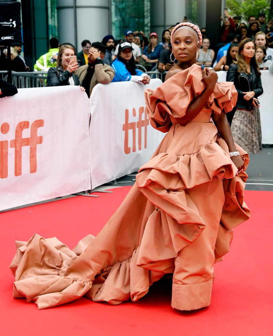 Cynthia Erivo owns the <em>Harriet</em> premiere red carpet during the 2019 Toronto International Film Festival on Tuesday.