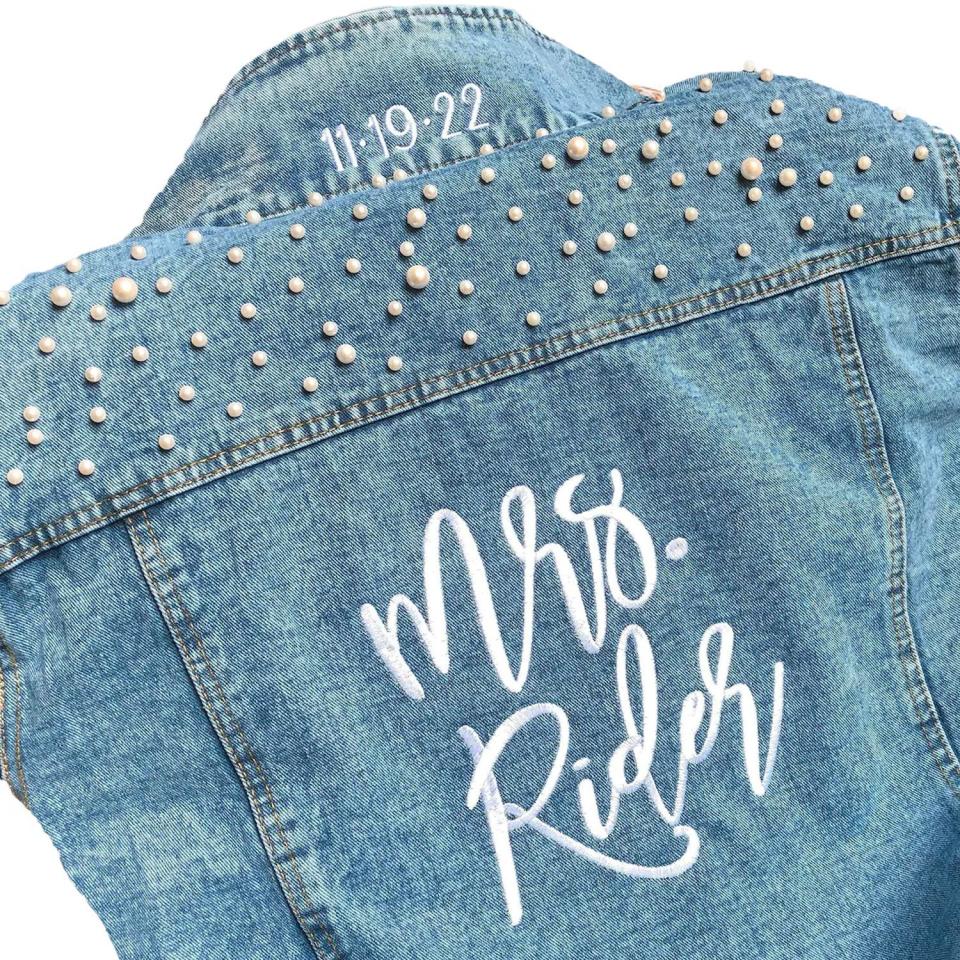 11) Embroidered Bride Denim Jacket