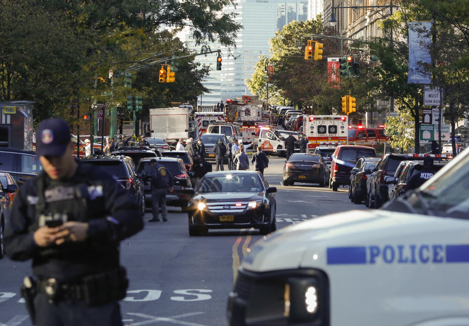 NYPD on scene after shooting, vehicular attack reported in Manhattan