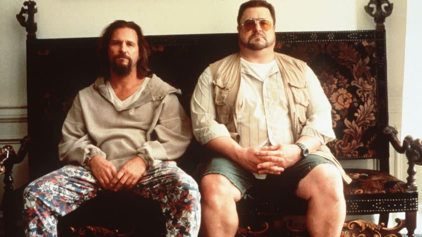 (L–R): Jeff Bridges and John Goodman in the Joel and Ethan Coen film "The Big Lebowski", a Gramercy Pictures release.Photo/Art by:Merrick Morton