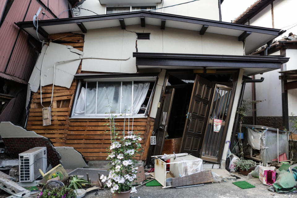 A destroyed house