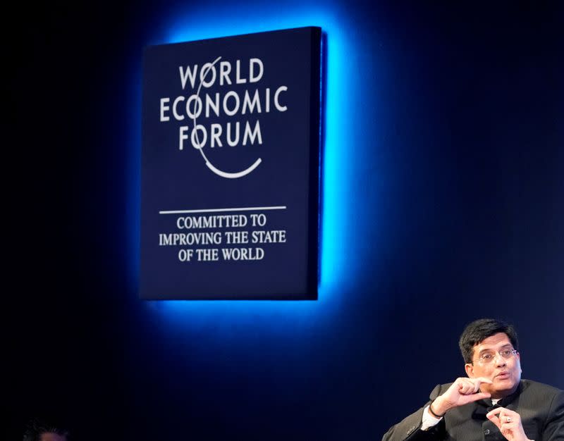 Piyush Goyal, Minister of Railways and Coal of India, attends the World Economic Forum (WEF) annual meeting in Davos