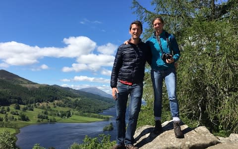 Felix and Alexandra during another ascent