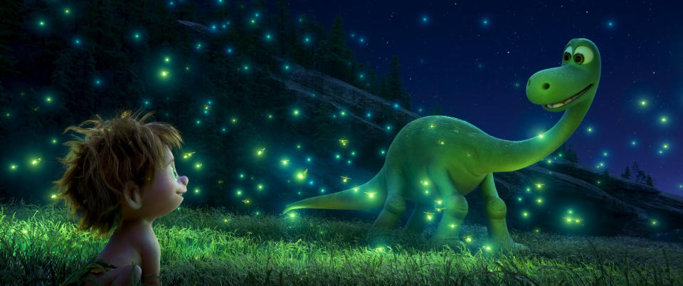 <p>Directed by Peter Sohn &bull; Written by Enrico Casarosa and Bob Peterson</p> <p>Featuring voice work by Raymond Ochoa, Jack Bright, Frances McDormand, Jeffrey Wright, Sam Elliott and Anna Paquin</p> <p><strong>What to expect:&nbsp;</strong>Headlines labeled Pixar's revisionist dino tale "troubled" after its original director was <a href="http://www.latimes.com/entertainment/movies/moviesnow/la-et-mn-pixar-director-20130831-story.html" target="_blank">removed from the project</a>. But that move is par for the course for the studio's movies, and if all goes well, it's possible Pixar will have two of the year's most beloved films following May's "<a href="http://www.huffingtonpost.com/2015/06/18/inside-out-pixar_n_7597756.html" target="_blank">Inside Out</a>." [<a href="https://www.youtube.com/watch?v=Dbgqz2WU0_s" target="_blank">Trailer</a>]</p>