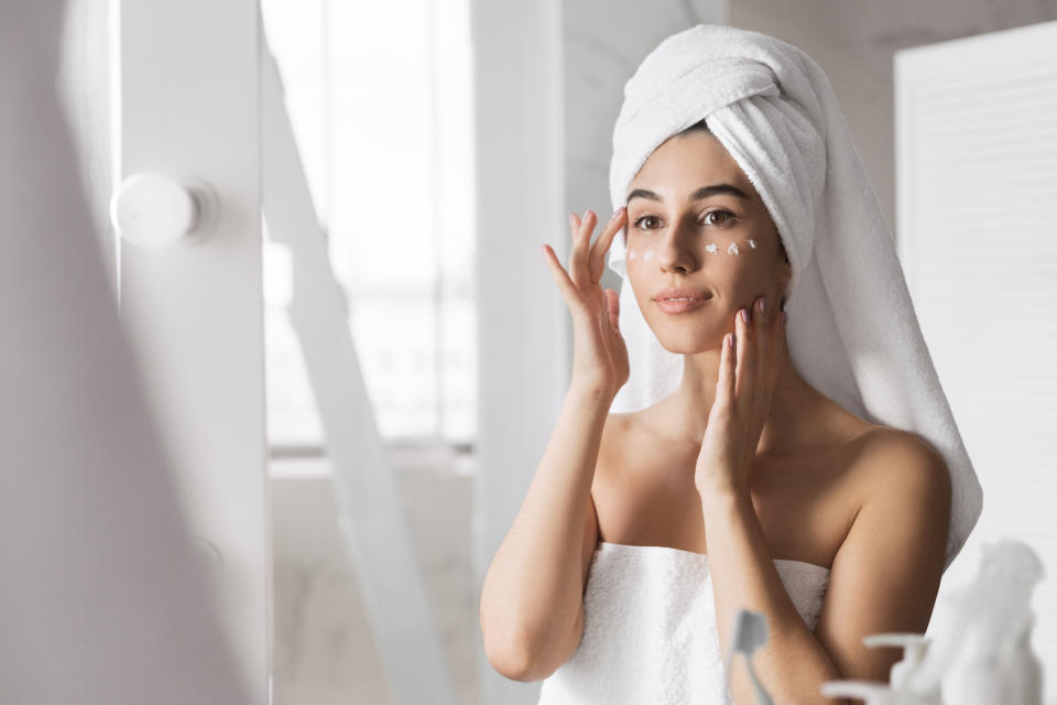 Woman-Skincare-Prepping-Stock-Photo