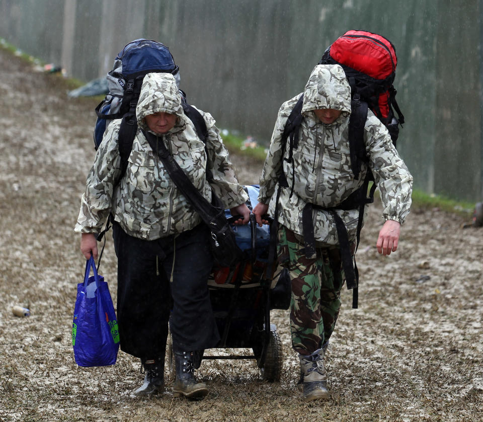 Music Fans Arrive For The Glastonbury Festival