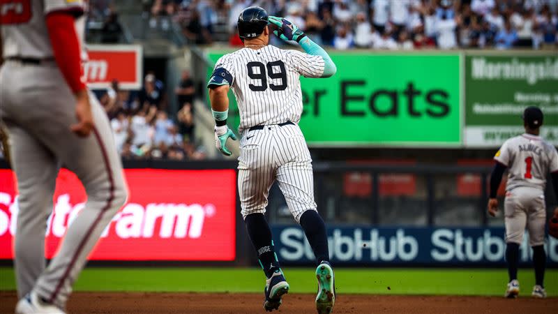 賈吉（Aaron Judge）目前暫居MLB雙冠王（圖／翻攝自紐約洋基官方X）